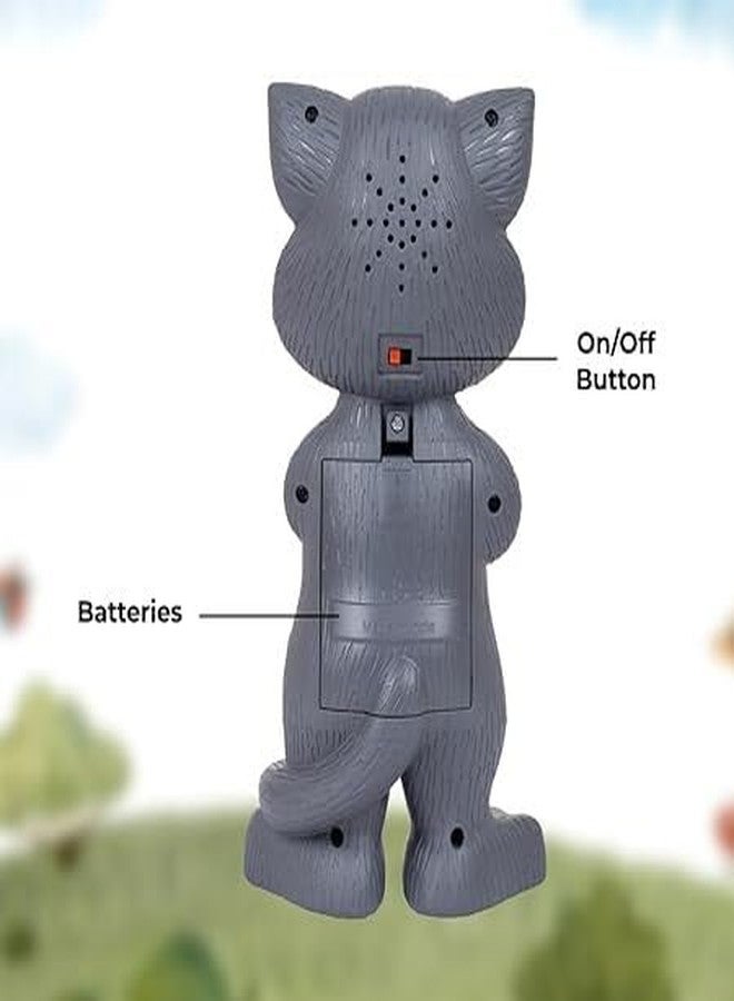 HDA GROUP Musical Sound Toy Tomm Cat Gray001 for Kids 3+ Years | Fun & Educational Musical Learning Toy with Lights & Sounds - Encourages Creativity, Hand-Eye Coordination (Multicolor) - Image 2